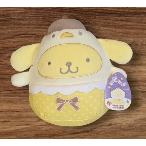 NWT Sanrio Pompompurin Plushie Squishmallows Easter Chick Hat 10" Stuffed Animal - Picture 1 of 16